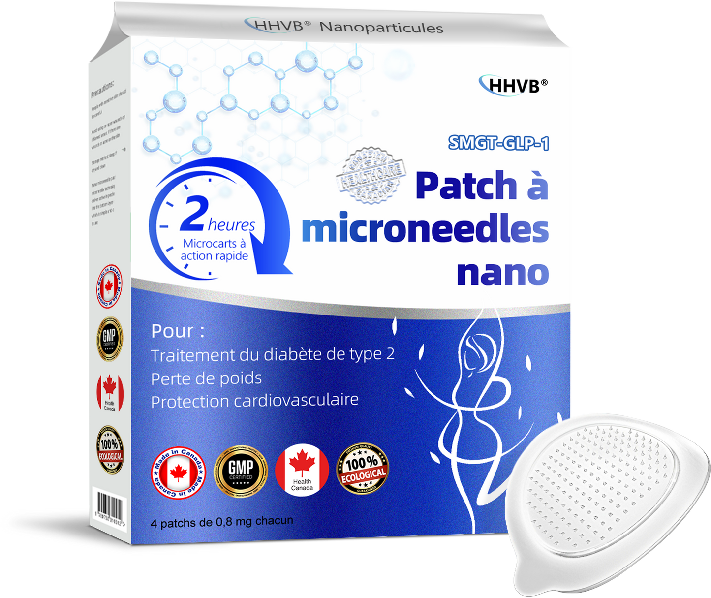 【Dernier jour de promotion : 70 % de réduction】𝐇𝑯𝑽𝐁®⚡ 𝑷𝒂𝒕𝒄𝒉 à microneedles nano Tirzépatide ✨（Zéro douleur, soulagement 24h/24 et 7j/7 | Perdez 9 kg RAPIDEMENT | 90 % de réduction de sucre