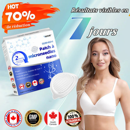 【Dernier jour de promotion : 70 % de réduction】𝐇𝑯𝑽𝐁®⚡ 𝑷𝒂𝒕𝒄𝒉 à microneedles nano Tirzépatide ✨（Zéro douleur, soulagement 24h/24 et 7j/7 | Perdez 9 kg RAPIDEMENT | 90 % de réduction de sucre