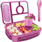 Bento Box Lunch Box Kids,Lunch Containers for Kids/Toddler,5 Compartments Bento Lunch Box for Kids with Sauce Vontainers,Microwave & Dishwasher & Freezer Safe,Bpa-Free(Blue)